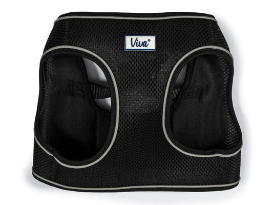 Viva Step In Mesh Dog Harness Black Medium