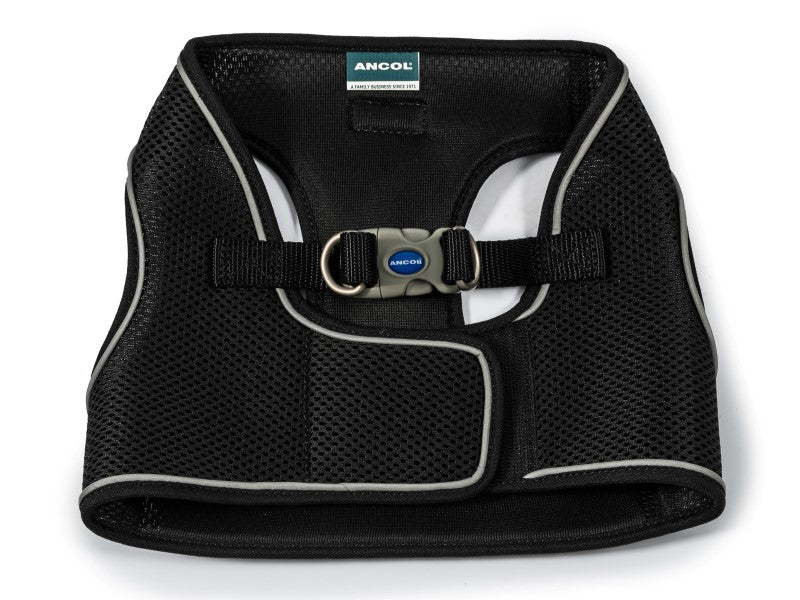 Viva Step In Mesh Dog Harness Black Medium