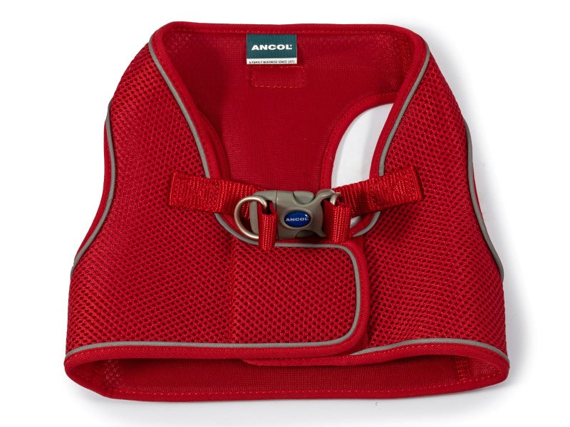 Viva Step In Mesh Dog Harness Red Medium