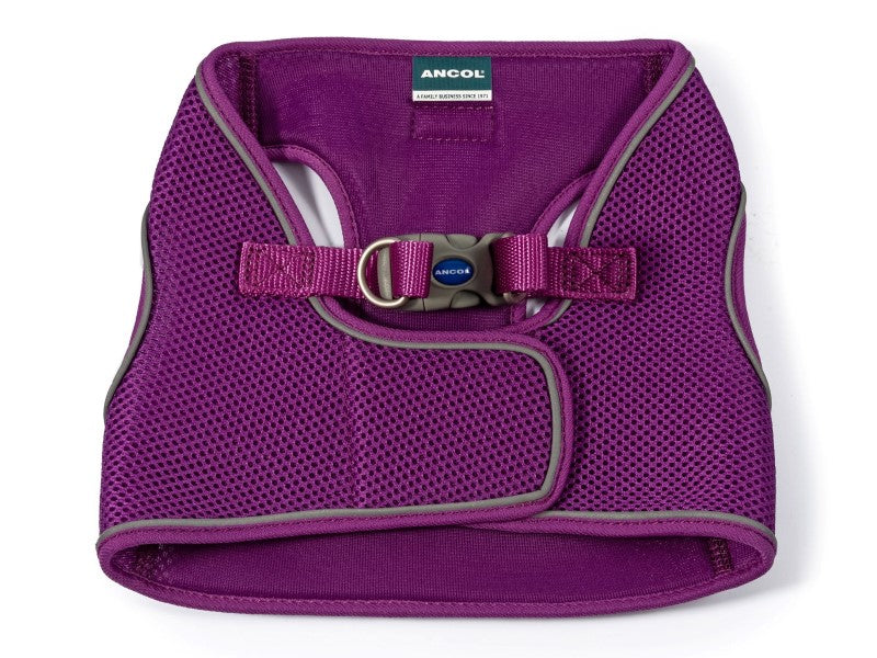 Viva Step In Mesh Dog Harness Purple Medium