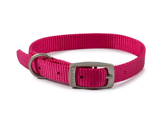 Viva Nylon Collar Raspberry S2 14"