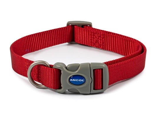 Viva Nylon Adjustable Collar Red S1-2