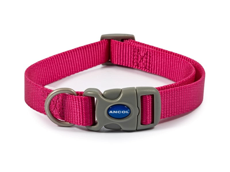 Viva Nylon Adjustable Collar Raspberry S1-2
