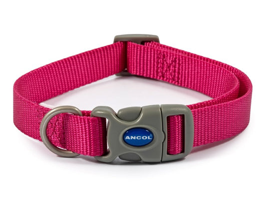 Viva Nylon Adjustable Collar Raspberry S2-5