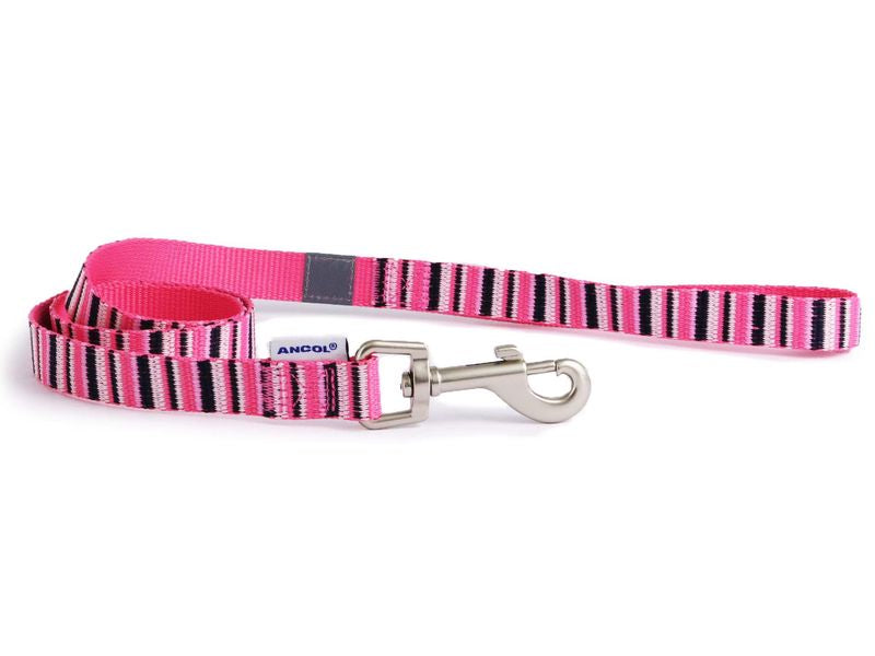 HOT PINK STRIPE LEAD 100CMX19MM