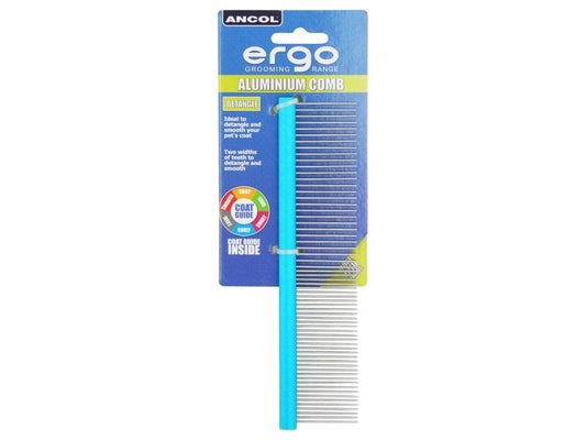 Ergo Straight Metal Comb 7"