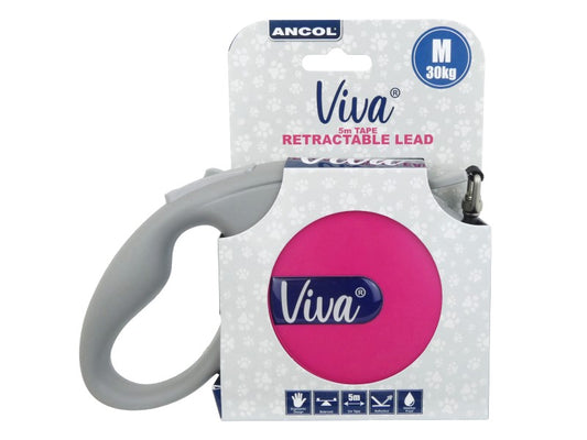 VIVA RETRACT 5M TAPE  LEAD MED RASP 30KG
