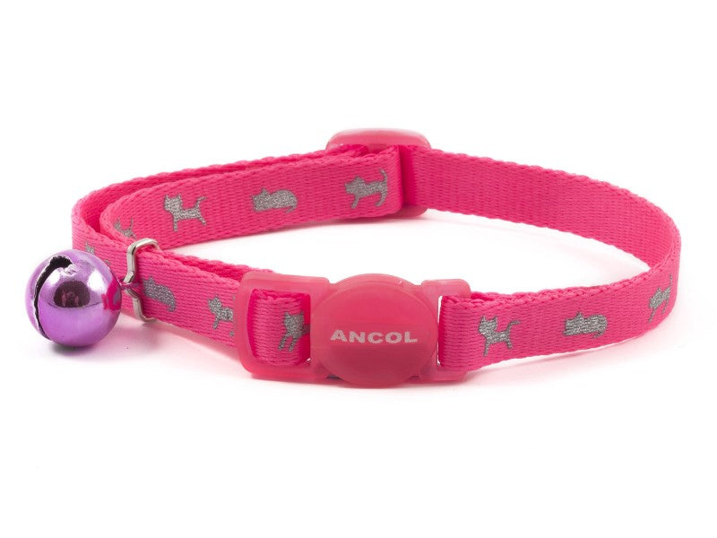 Ancol Hi-Vis Safety Cat Collar Pink