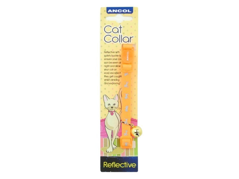 Ancol Hi-Vis Safety Cat Collar Orange