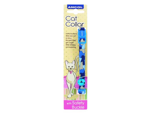 Ancol Camoflage Cat Collar Blue