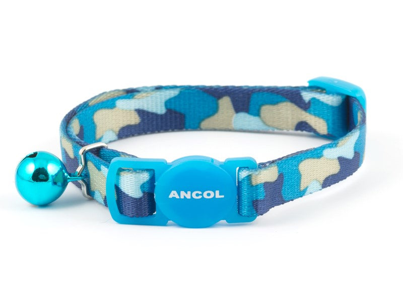 Ancol Camoflage Cat Collar Blue