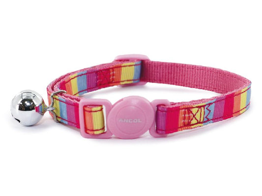 Ancol Pink Rainbow Cat Collars