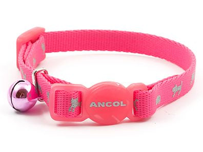 Ancol Hi-Vis Safety Kitten Collar Pink