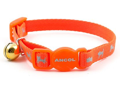 Ancol Hi-Vis Safety Kitten Collar Orange