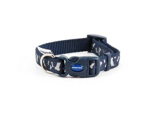 BONES REFLECTIVE ADJ COLLAR BLUE S1-2
