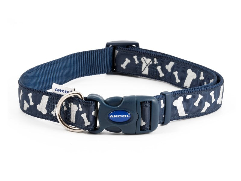 BONES REFLECTIVE ADJ COLLAR BLUE S5-9