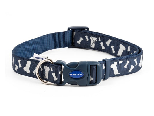 BONES REFLECTIVE ADJ COLLAR BLUE S5-9