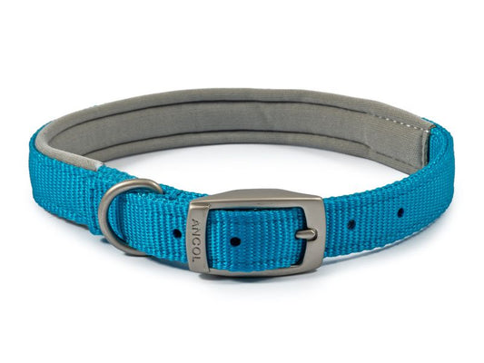 VIVA PADDED NYLON COLLAR BLUE 18"S4