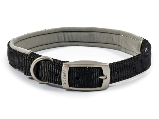 Viva Padded Nylon Collar Black S5 20"