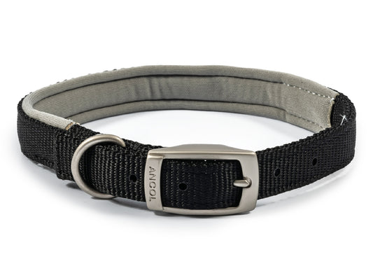 Viva Padded Nylon Collar Black S6 22"