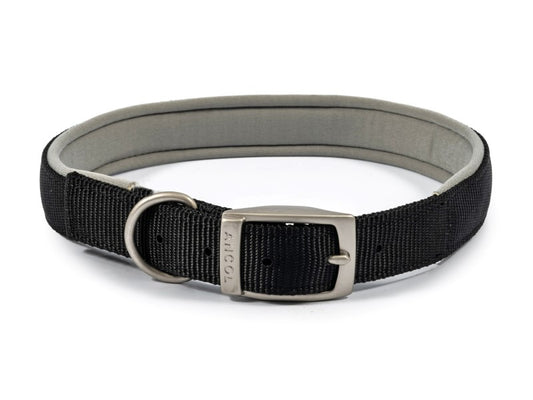 Viva Padded Nylon Collar Black S7 24"
