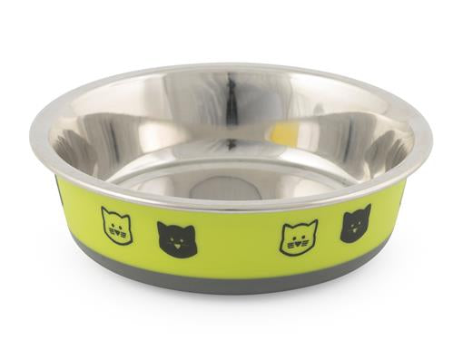 FUSION S/STEEL CAT DISH LIME 12CM 250ML