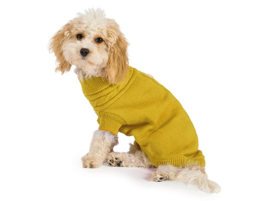 MUSTARD CABLE KNIT JUMPER MEDIUM