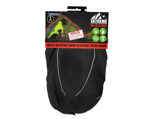 EXTREME BLIZZARD DOG COAT BLACK 35CM S/M