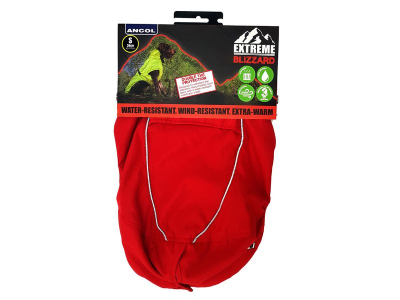 EXTREME BLIZZARD DOG COAT RED 35CM S/M