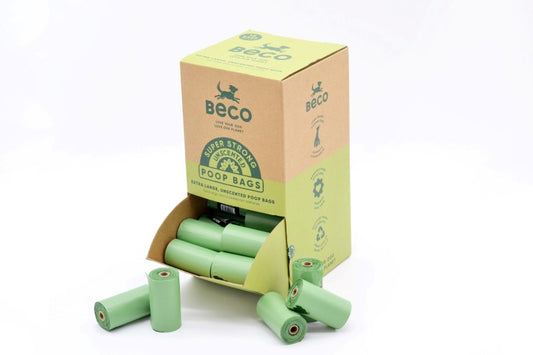 BECO SINGLE ROLL DEGR POOP BAG DISP 64PC
