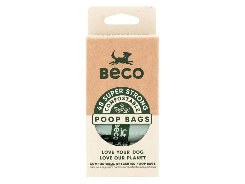 BECO COMPOSTABLE POOP BAGS 48 GREEN