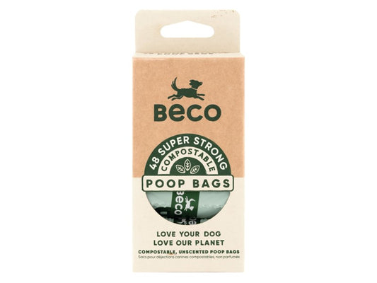 BECO COMPOSTABLE POOP BAGS 48 GREEN