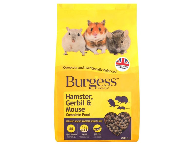 Burgess Hamster Gerbil & Mouse Food 750g