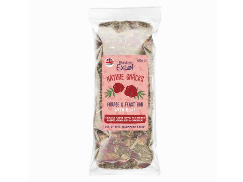 EXCEL FORAGE & FEAST BAR ROSE 60G
