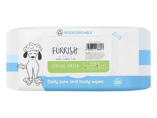 DAILY BATH WIPES SPRING WATER 100PK