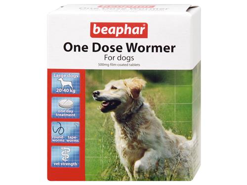 Beaphar One Dose Wormer Large Dog 4pk