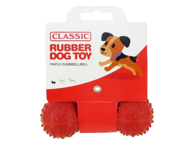 RUBBER PIMPLE DUMBBELL/BELL 11CM - 4.5"