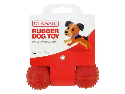 RUBBER PIMPLE DUMBBELL/BELL 11CM - 4.5"