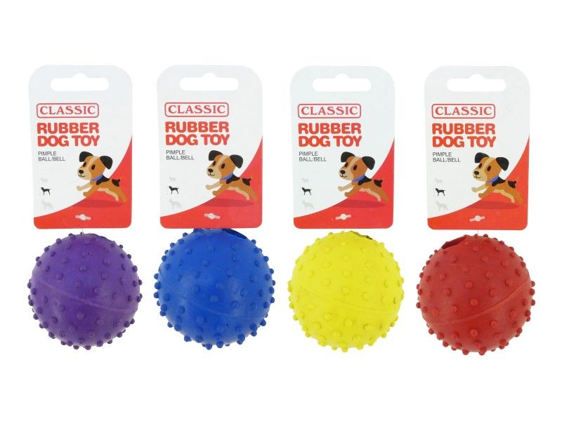 RUBBER PIMPLE BALL/BELL 6CM - 2.5"
