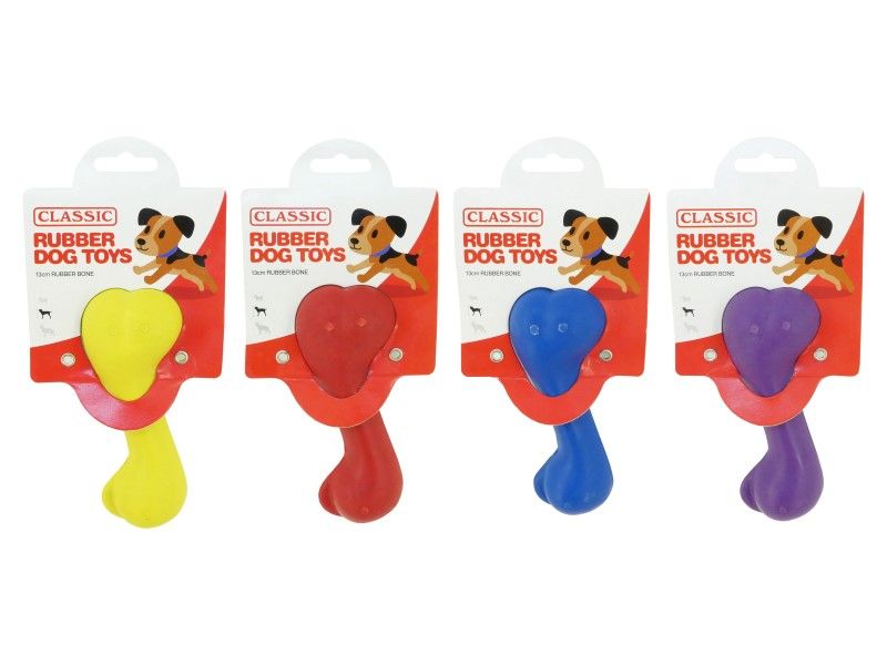 SOLID RUBBER BONE 13CM - 5.5"