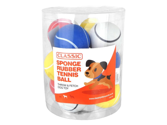 CLASSIC SPONGE TENNIS BALL 2.5" DISP12PK