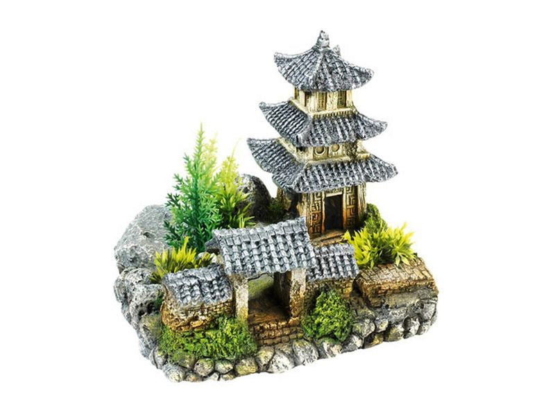 ASIAN TEMPLE & PLANTS 185MM