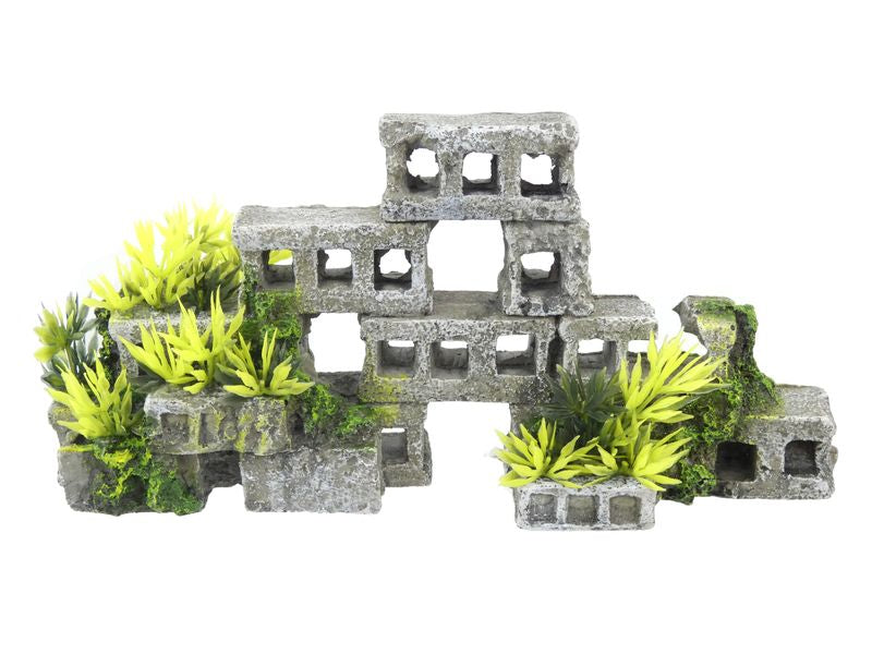 MEDIUM HOLLOW BLOCKS WITH PLANTS 210MM