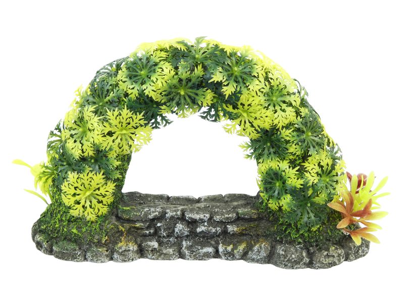 SMALL STONE ARCH WITH PLANT 195MM