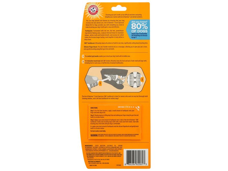 ARM&HAMMER FRESH COCONUT DENTAL KIT DOGS