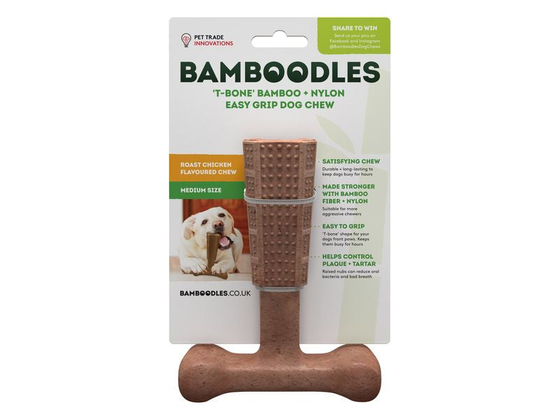 Bamboodles T-Bone Chew Medium Chicken 6"