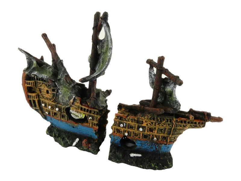 GALLEON SHIPWRECK 3 MASTS 24CM