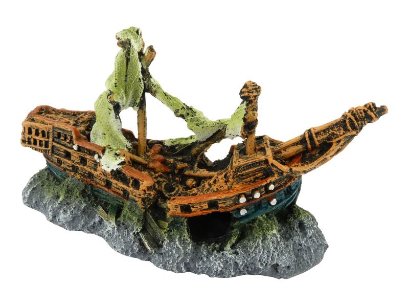 GALLEON SHIPWRECK 2 MASTS 22CM