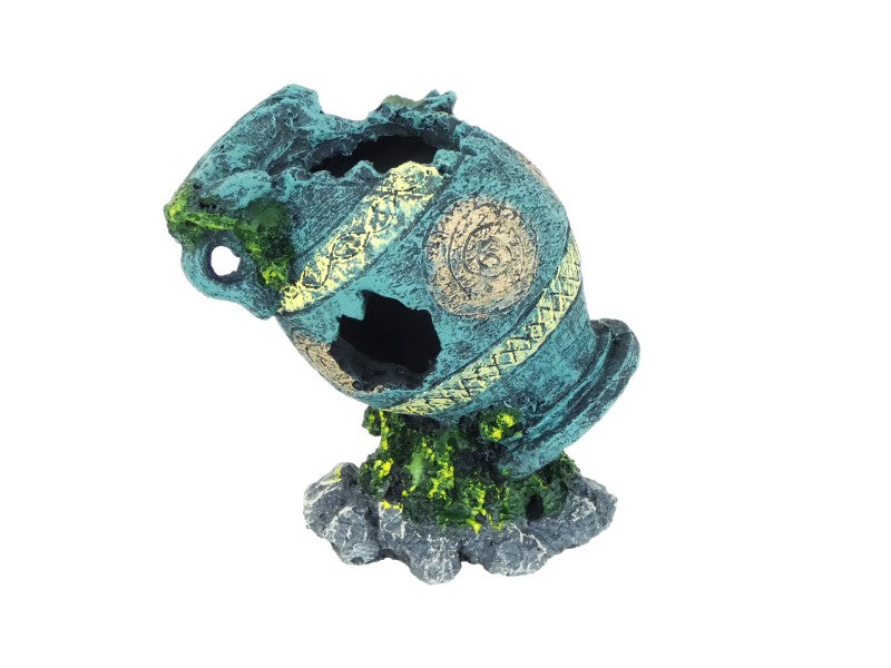 ROMAN BLUE VASE SMASHED 10CM