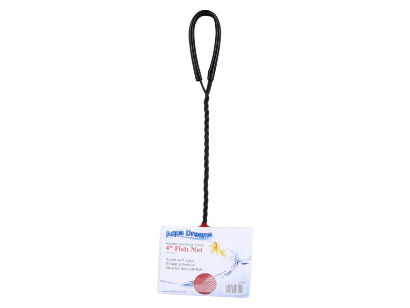 ADS 4" INVISIBLE RED EASY CATCH NET